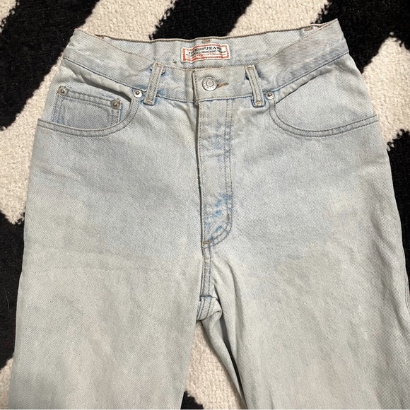 Vintage 80s 90s Guess • denim high waist light wash tapered leg mom jeans sz 24 - Picture 4 of 7